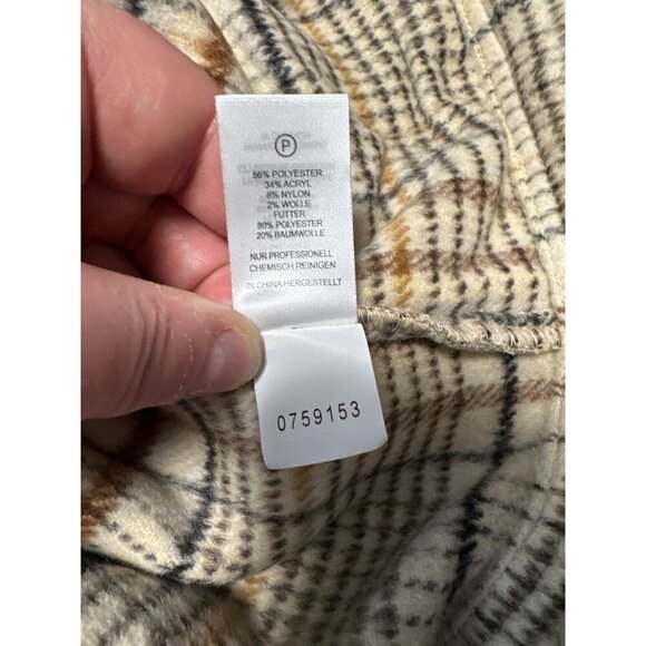 JOIE Plaid Long Sleeve Button Front Flannel Shacket Size XL - Picture 7 of 10